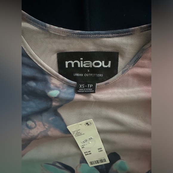 Miaou UO Exclusive Purple Floral Billie Mini Dress Size XS Mesh Semi-Sheer NWT - Picture 8 of 10